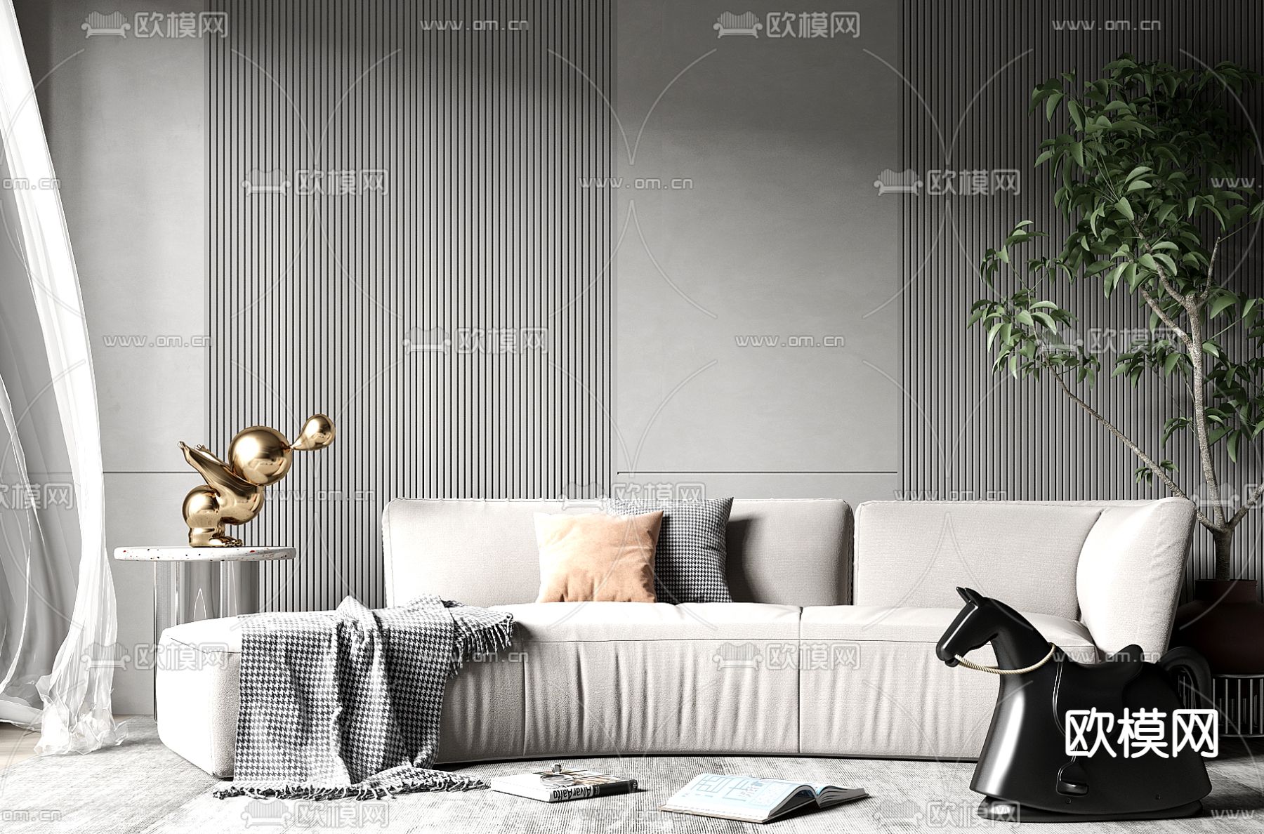 弧形沙发 异形沙发3d模型下载