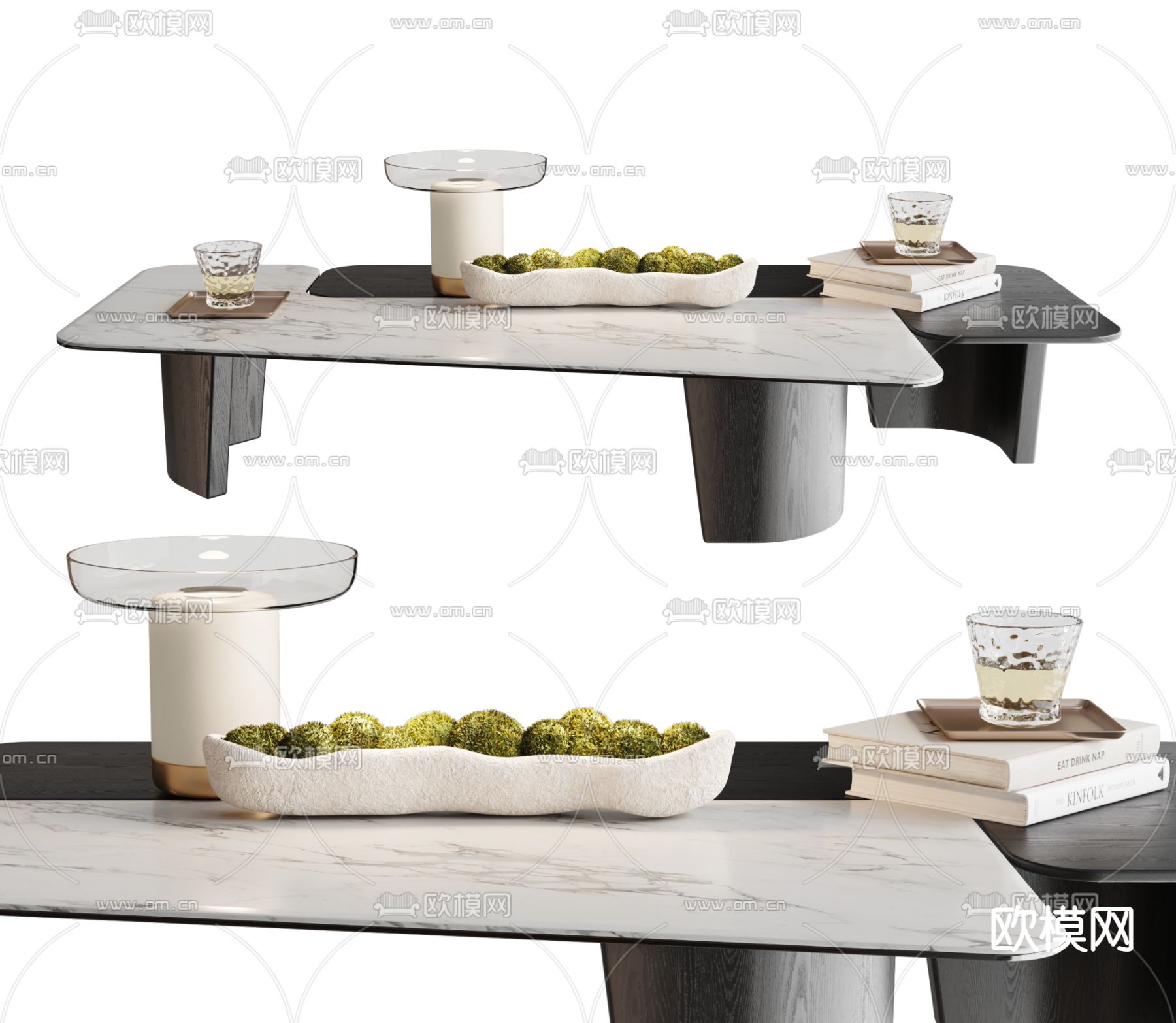 Minotti 拼接茶几3d模型下载