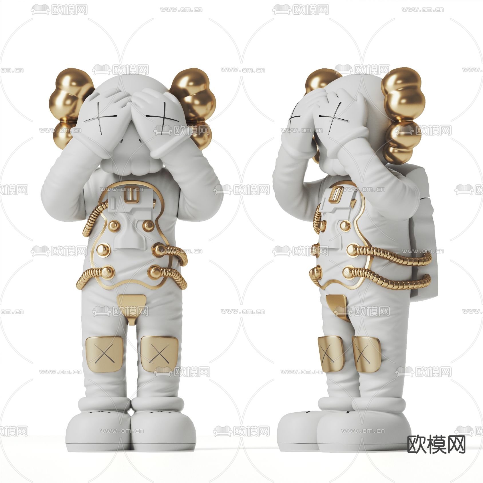 Kaws潮玩雕塑 公仔摆件3d模型下载