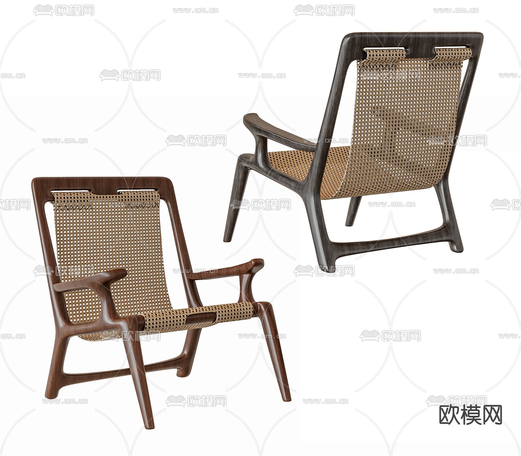 现代休闲椅su模型下载（渲染图1）