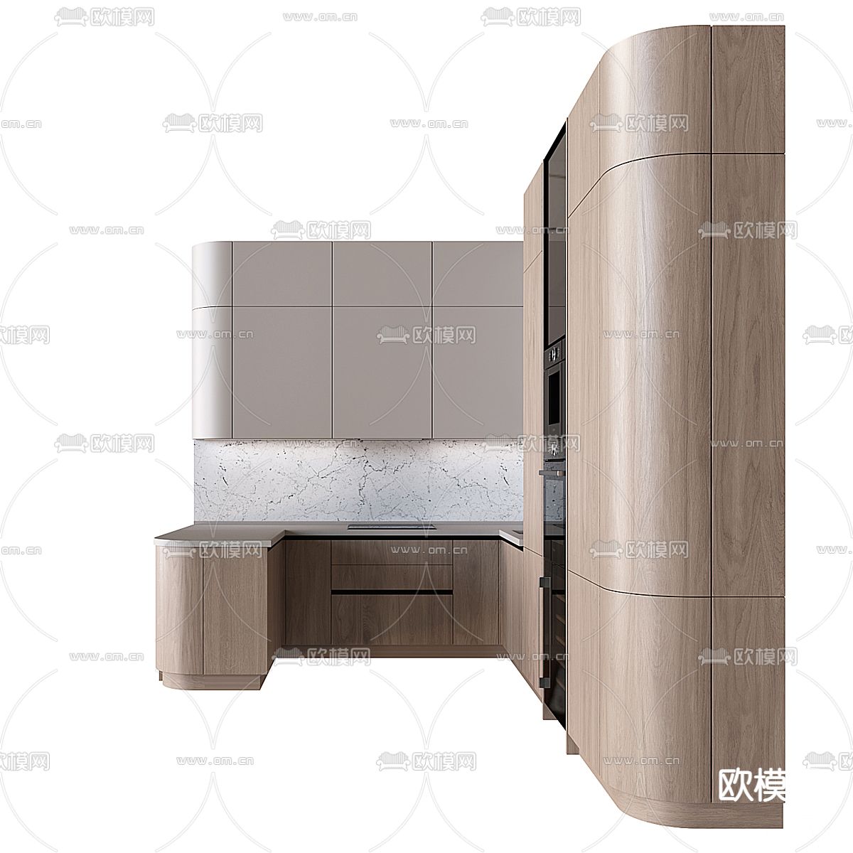 现代橱柜3d模型下载（渲染图5）