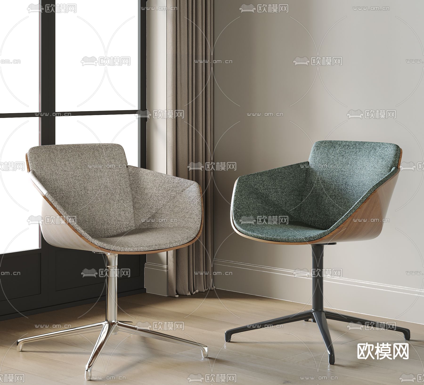 职员椅 办公椅3d模型下载