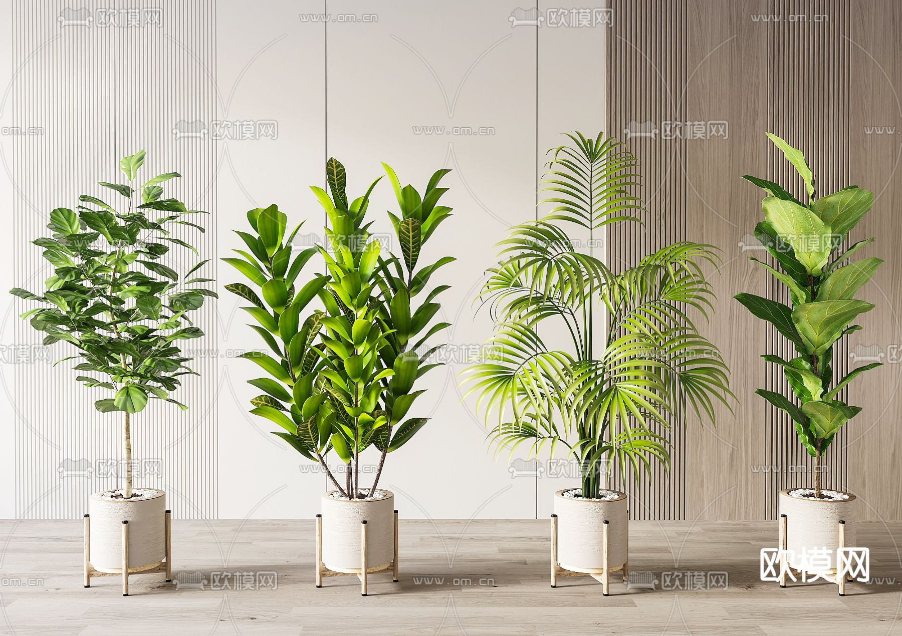 北欧盆栽 盆景3d模型下载