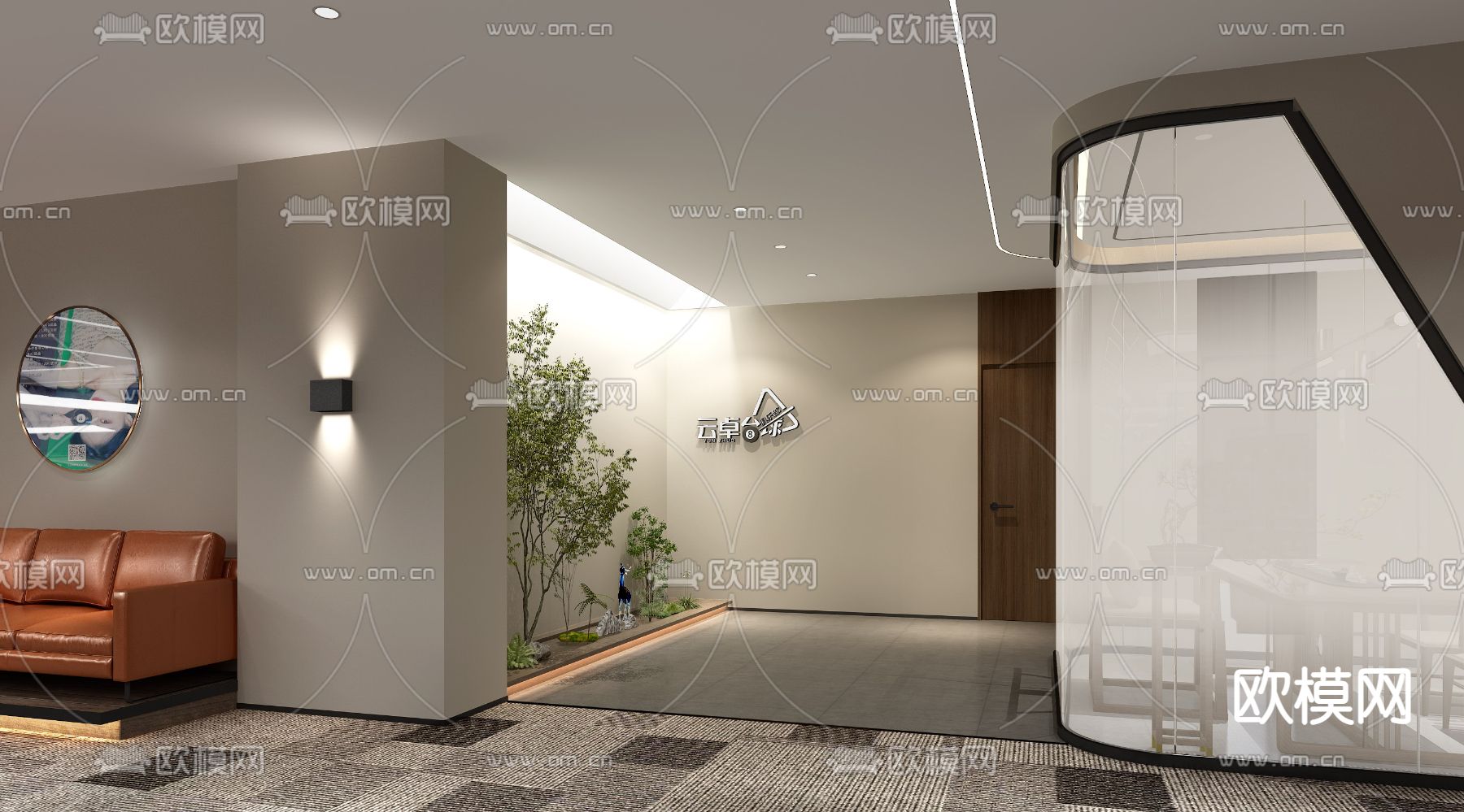 台球室大厅 走廊3d模型下载（渲染图5）