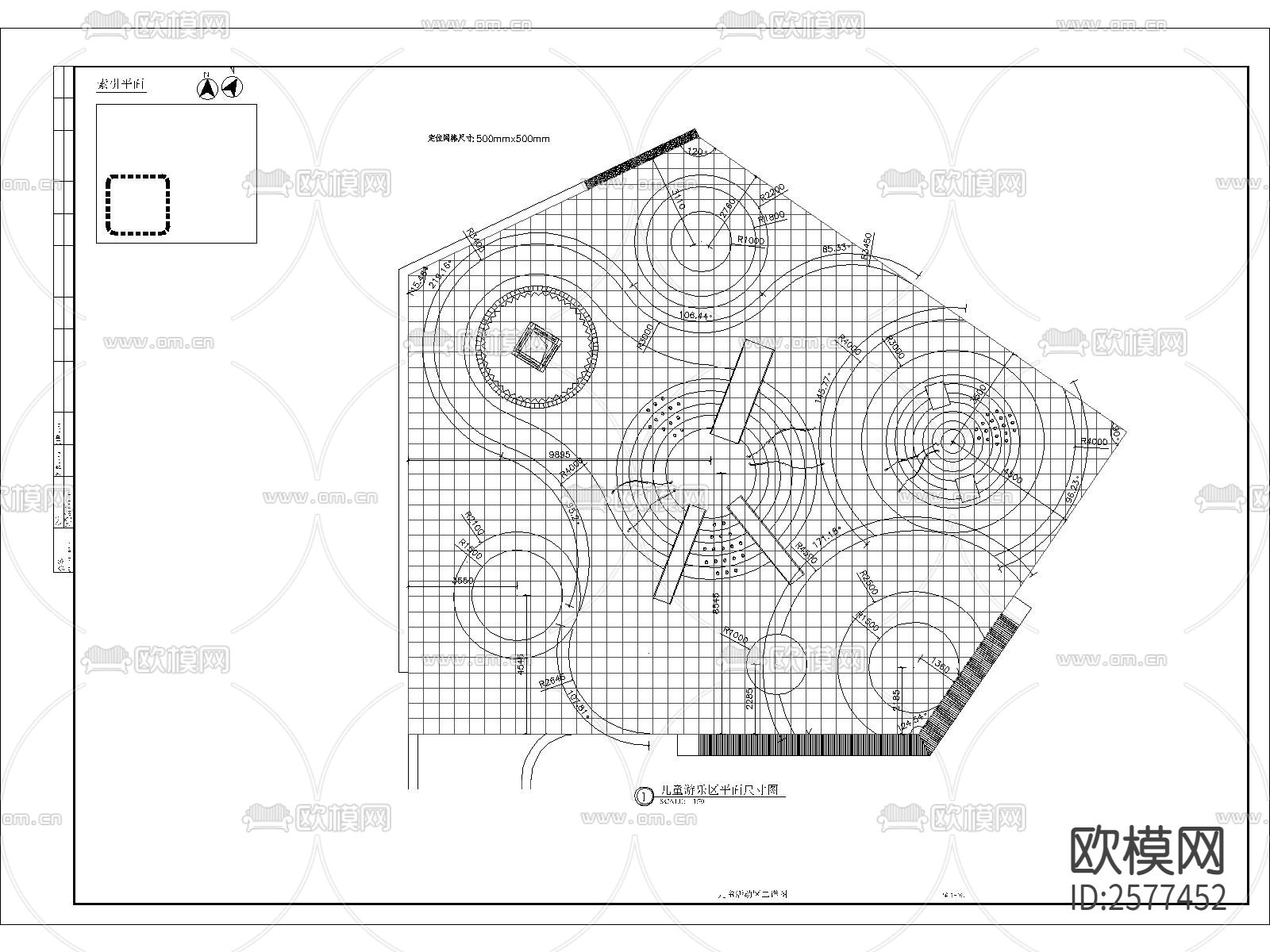 儿童活动区细部CAD节点大样下载（渲染图2）