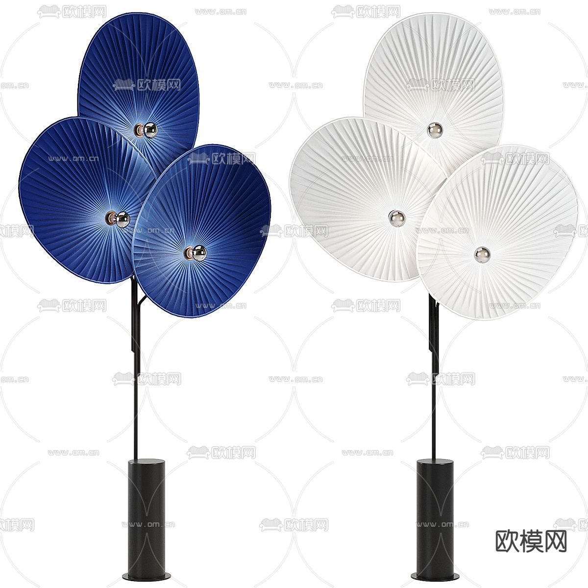 Roche Bobois 扇子落地灯3d模型下载（渲染图2）