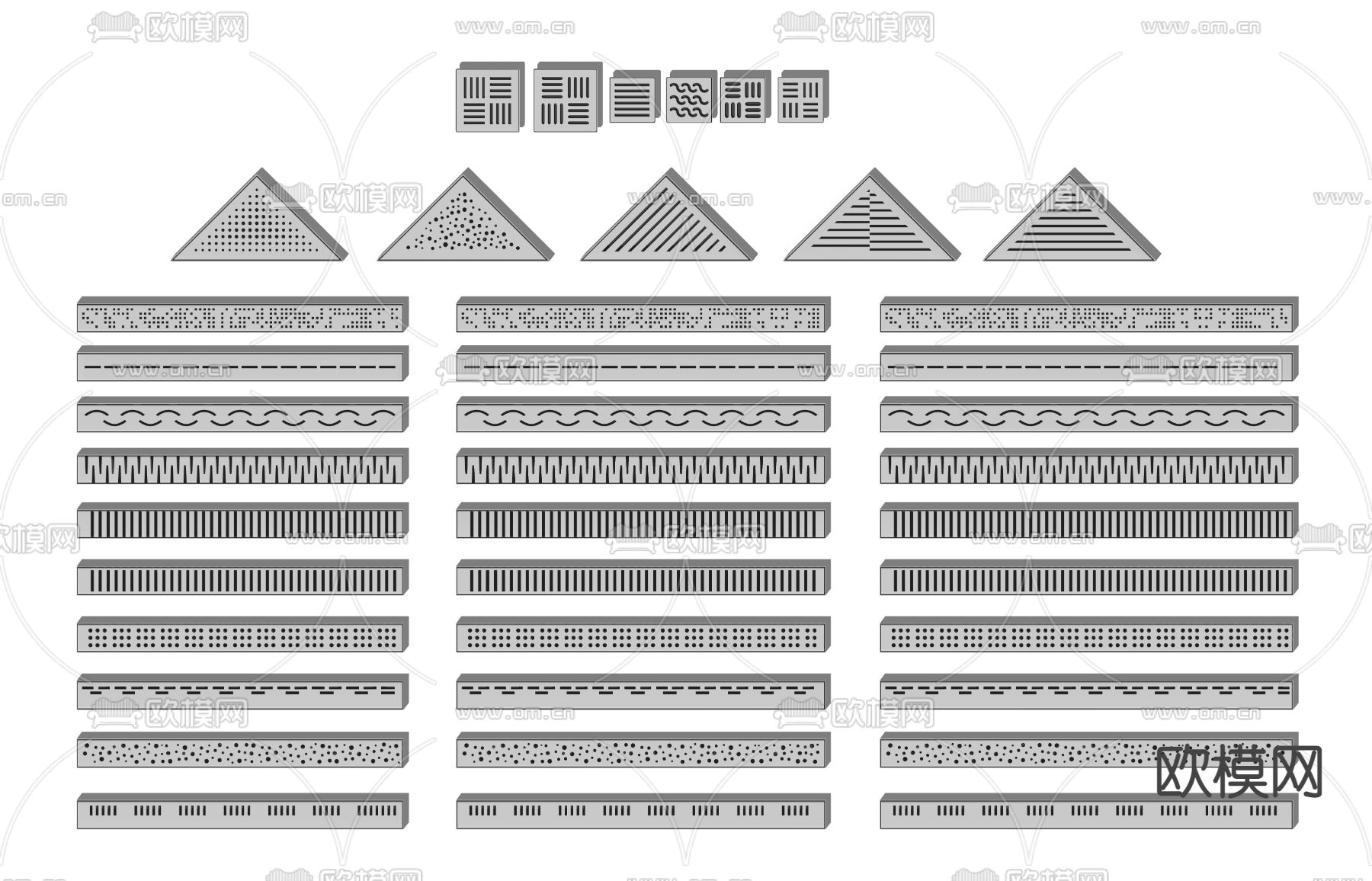淋浴槽 排水槽 地漏su模型下载（渲染图2）