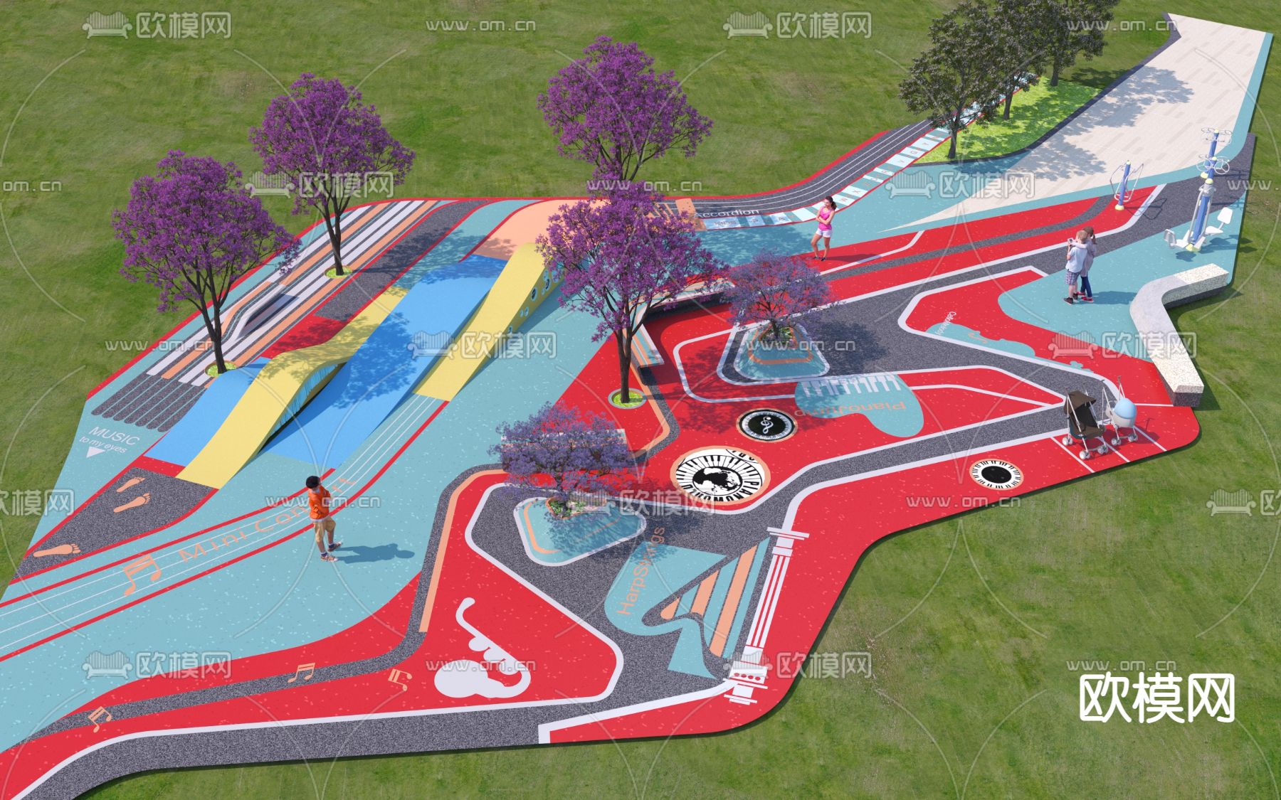 儿童游乐区3d模型下载