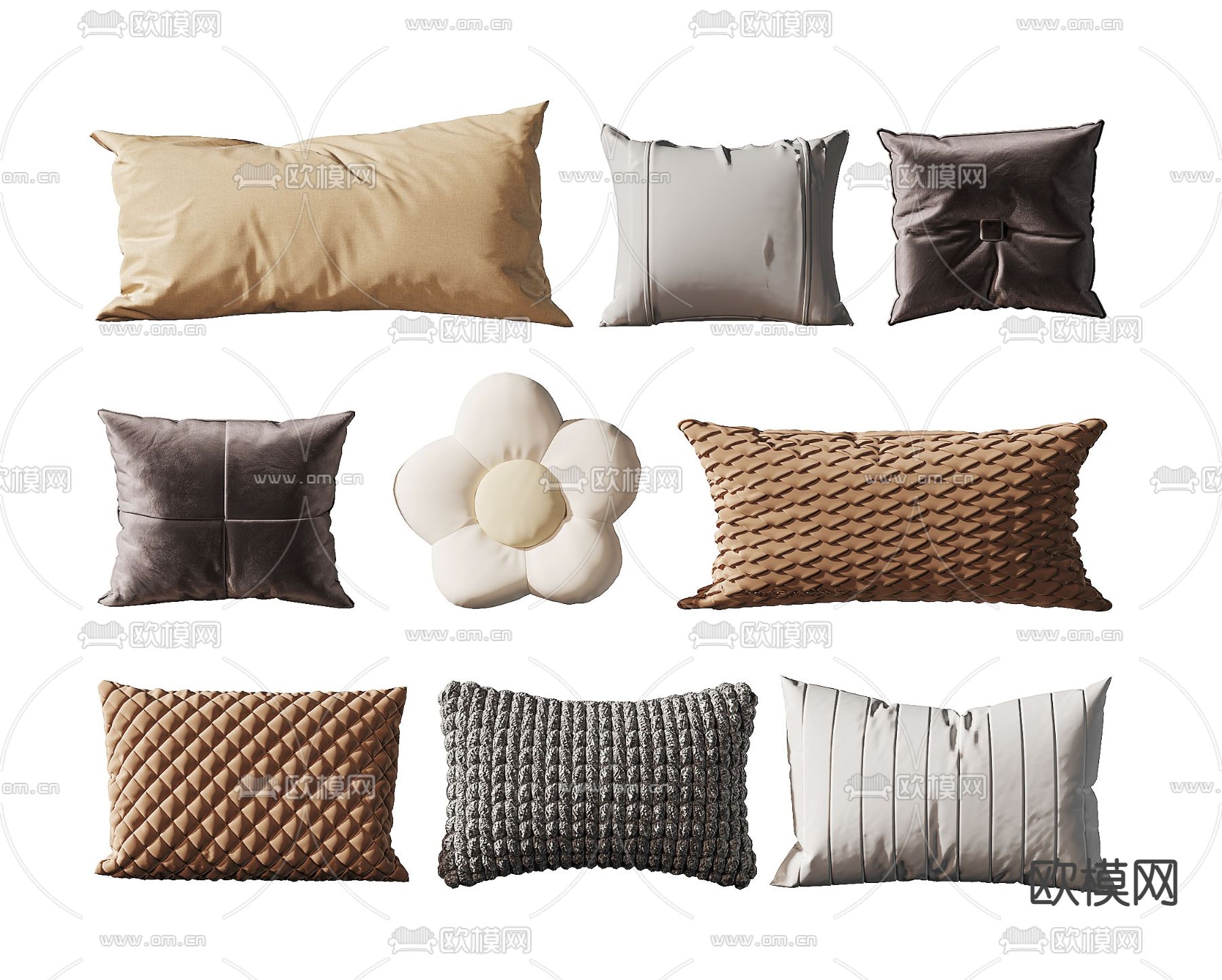 现代抱枕 靠枕3d模型下载