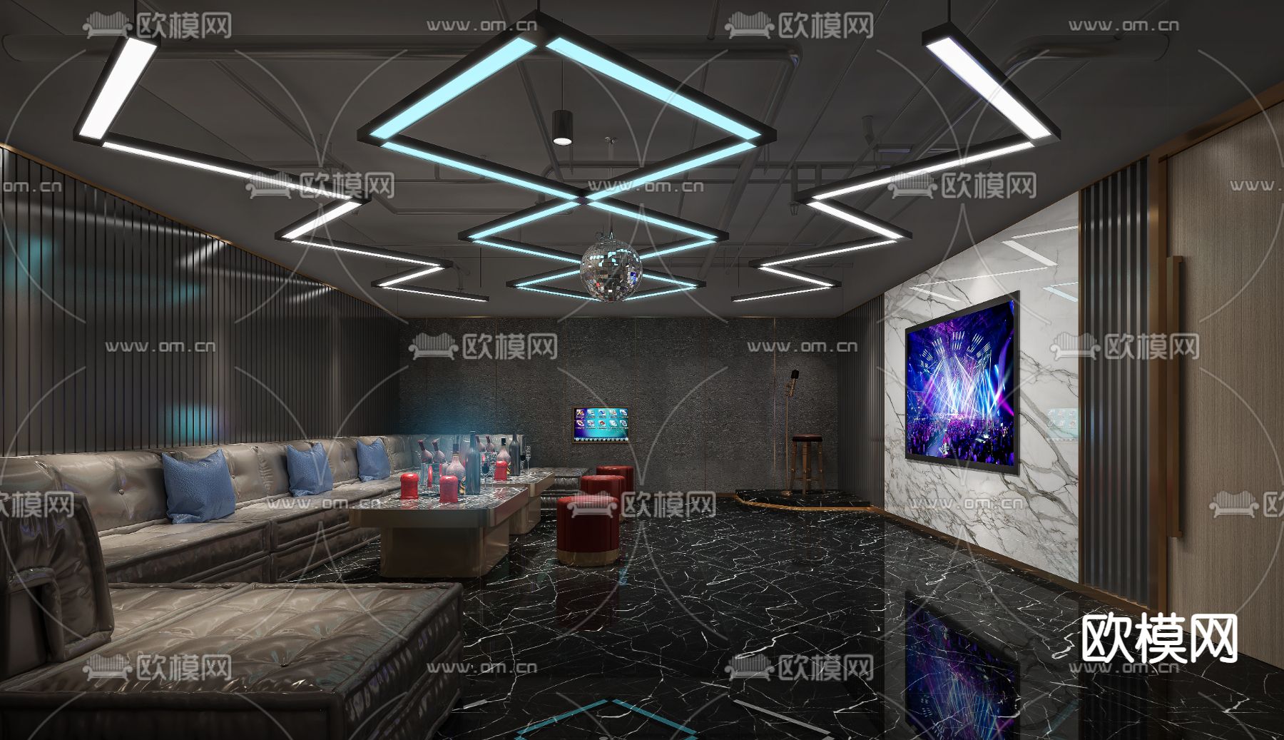 KTV包房 酒吧 夜总会3d模型下载