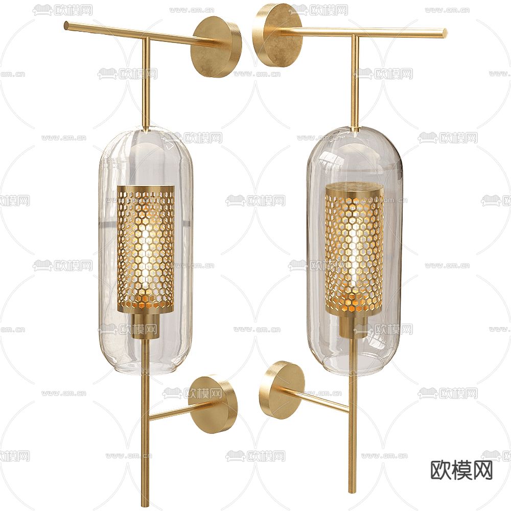 Cor 轻奢壁灯3d模型下载