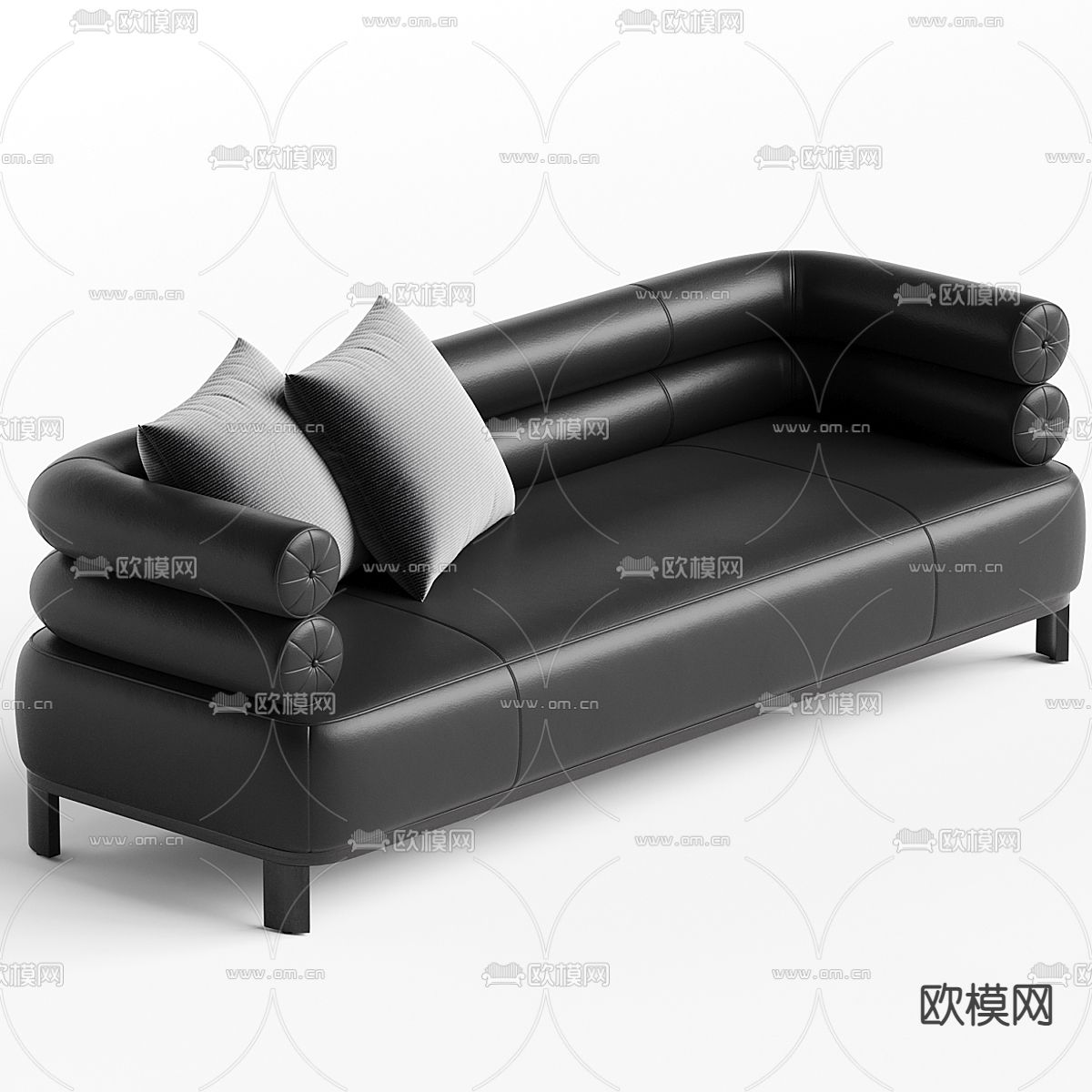 软体沙发 皮革沙发3d模型下载（渲染图2）