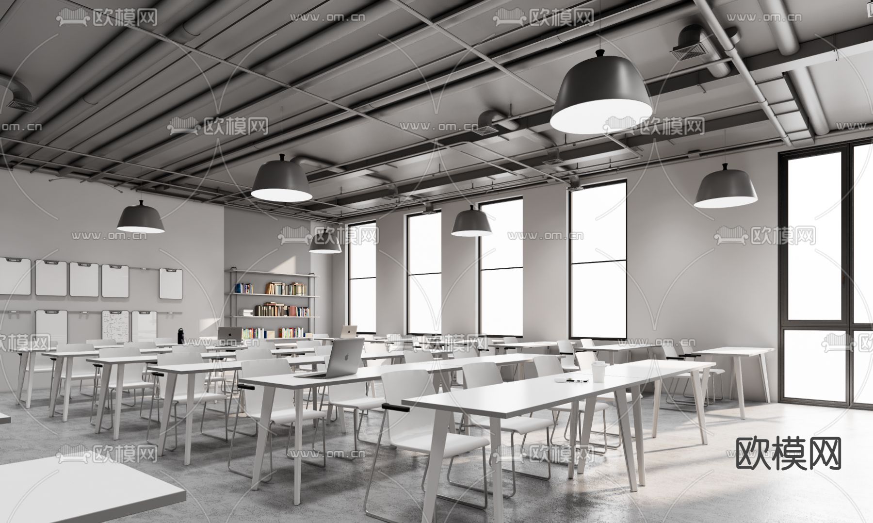 学校 教室 课室3d模型下载