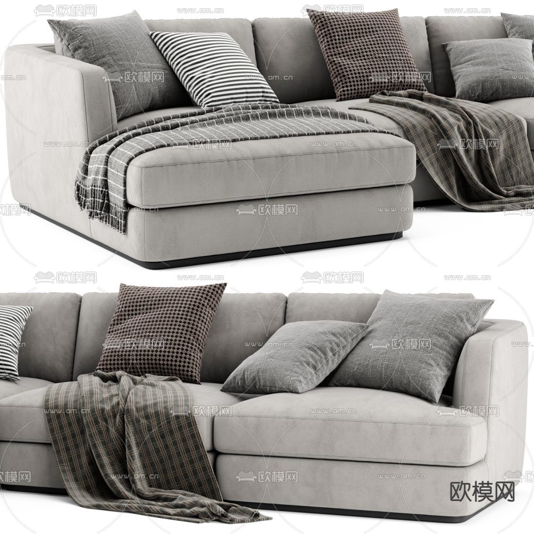 Flexform 多人沙发3d模型下载（渲染图4）