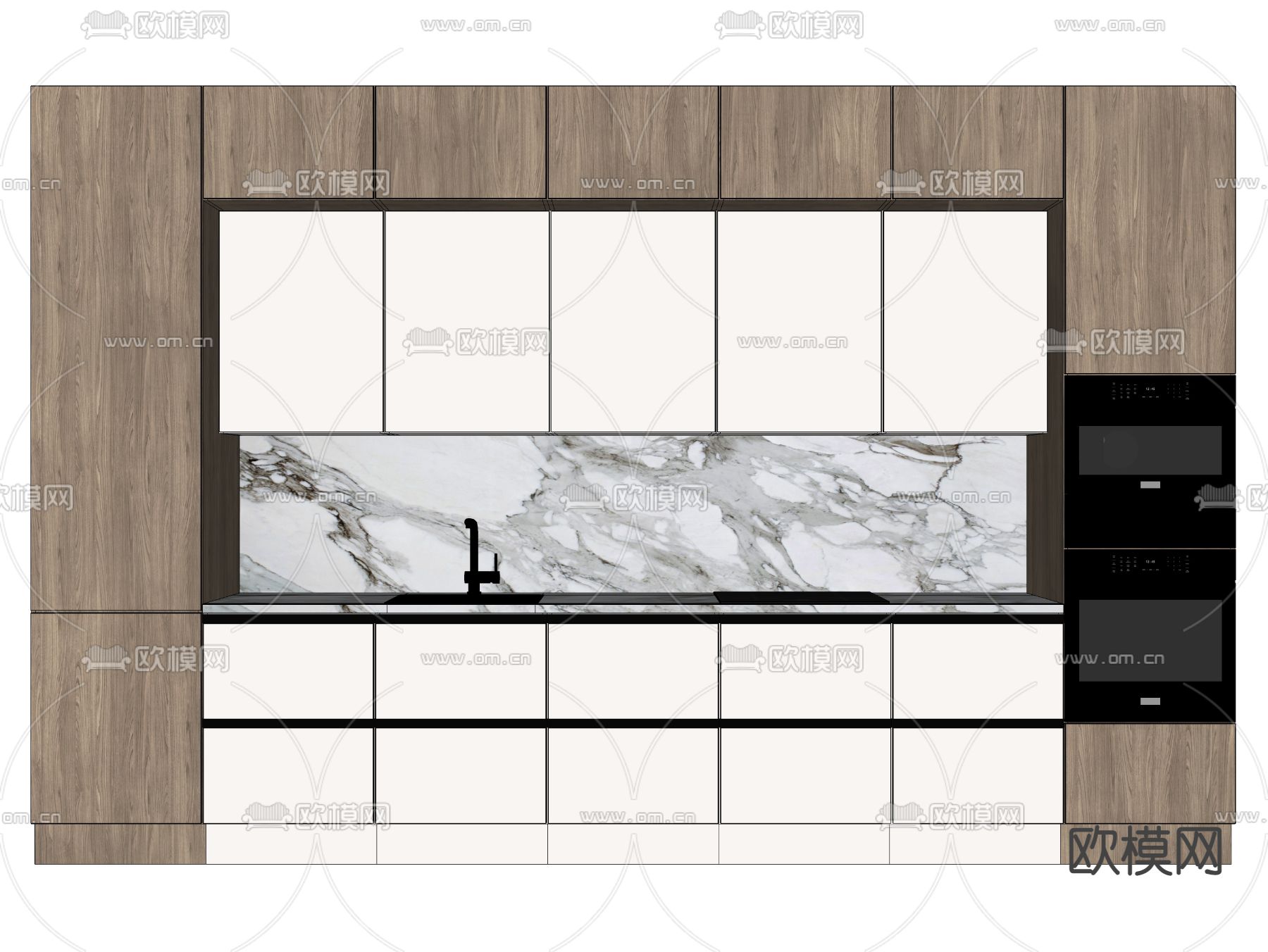 现代橱柜su模型
