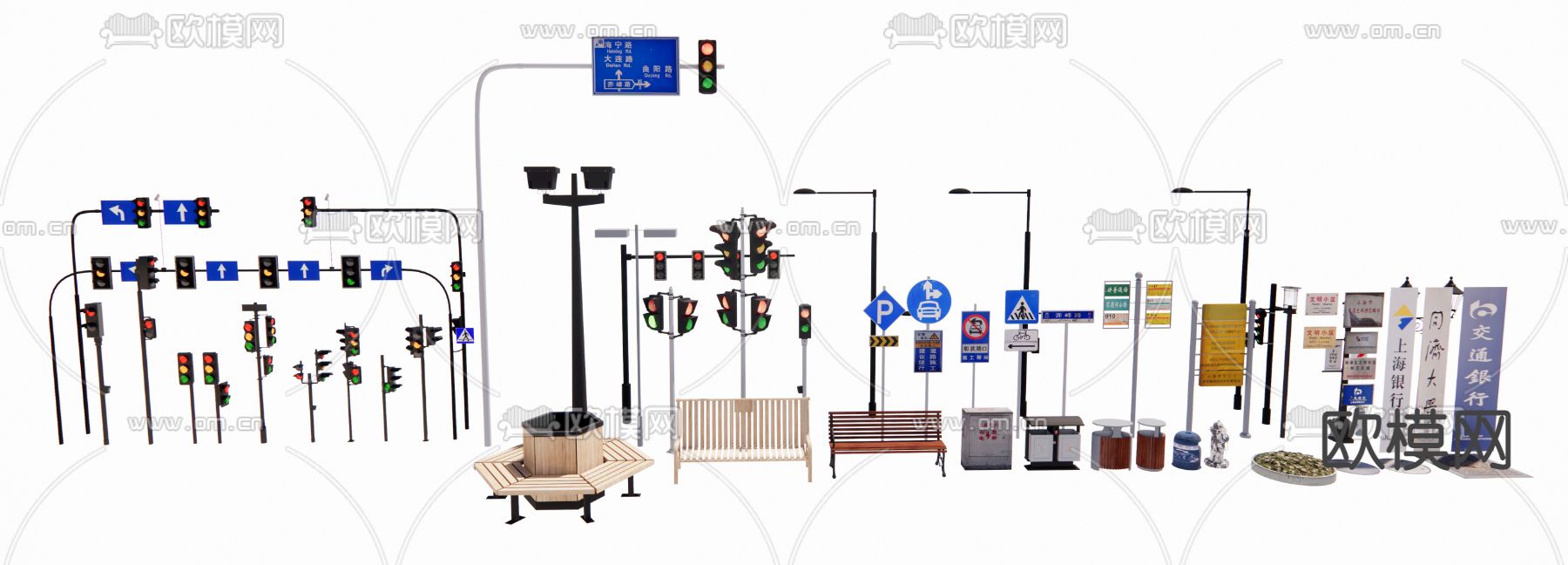 户外灯 路灯su模型下载（渲染图2）