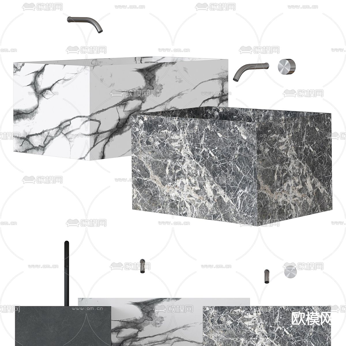 大理石洗手盆 洗手台 台盆3d模型下载