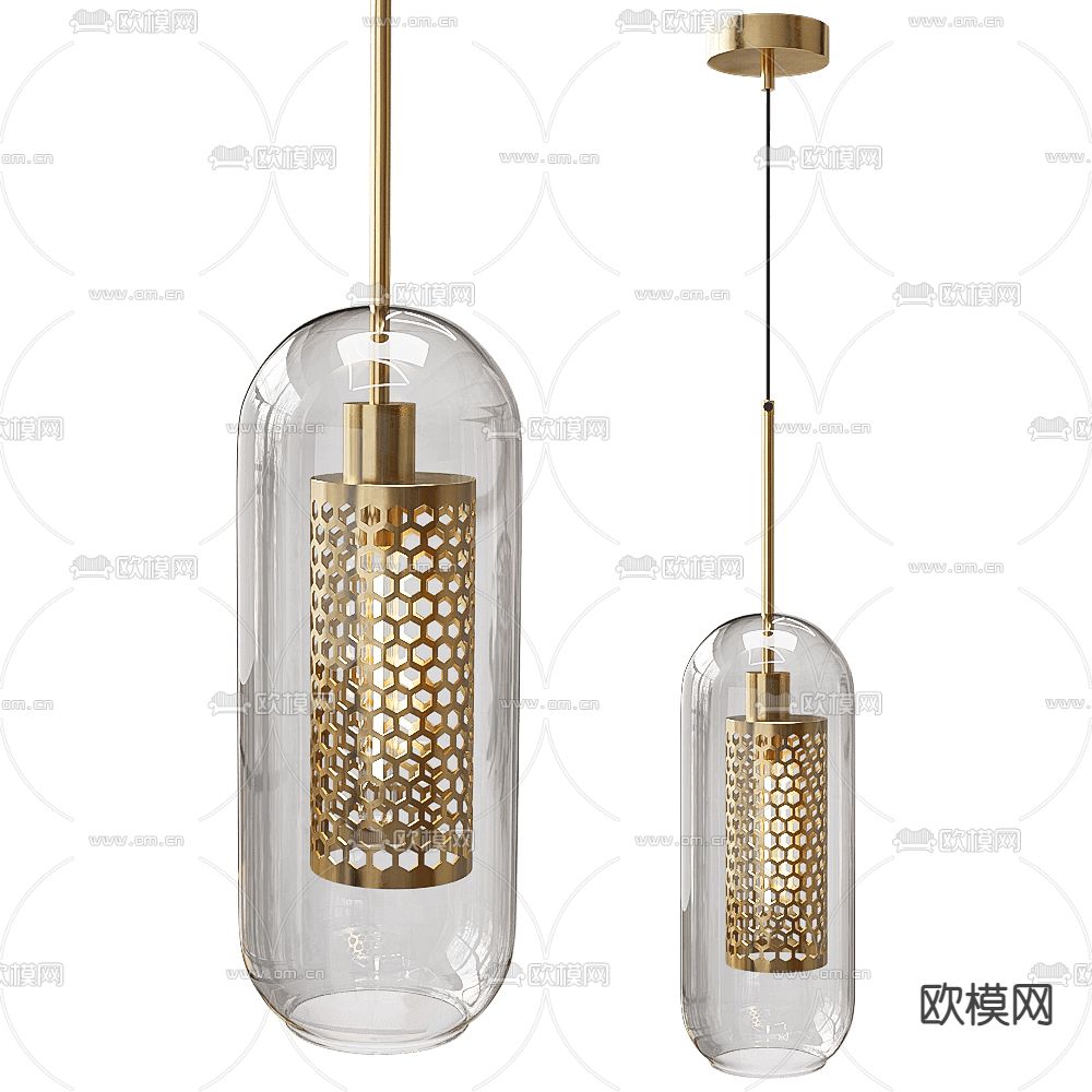 Cor 玻璃吊灯 小吊灯3d模型下载