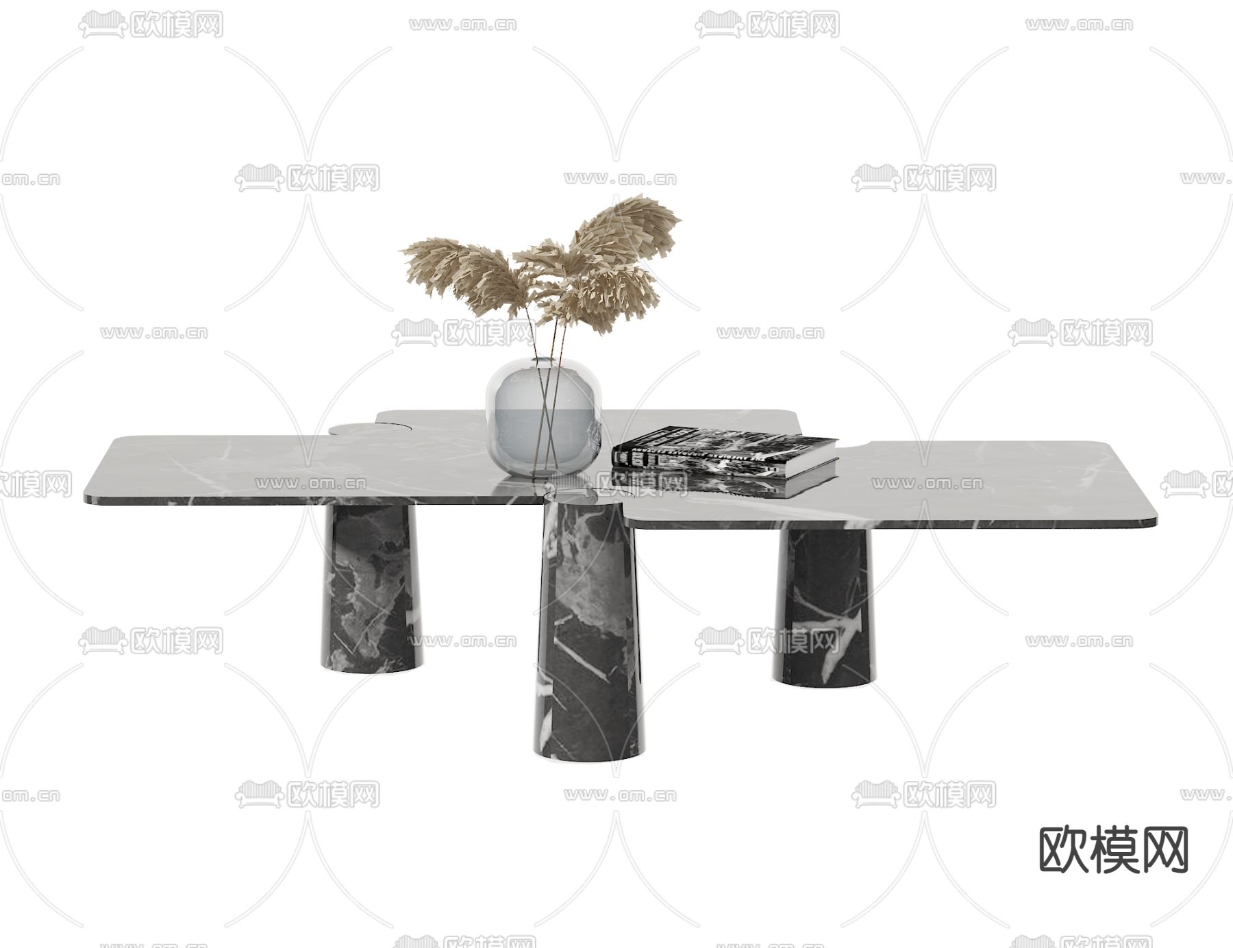 现代茶几3d模型下载