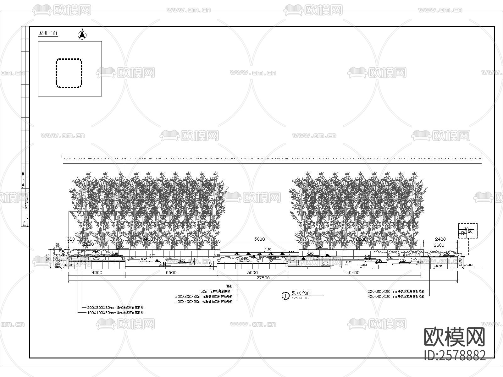 特色水院细部CAD节点大样下载（渲染图3）