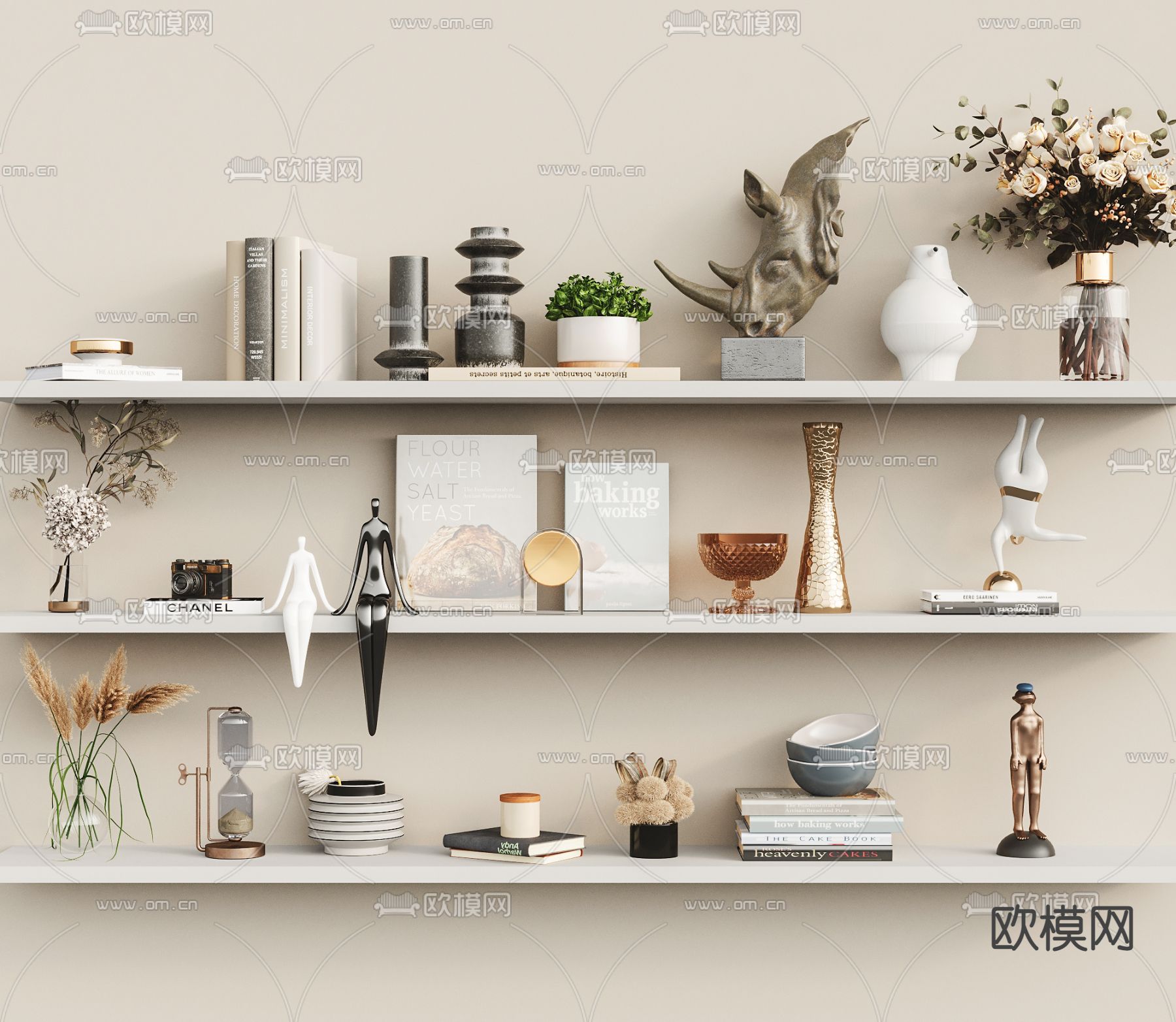 装饰品摆件 书籍雕塑3d模型下载