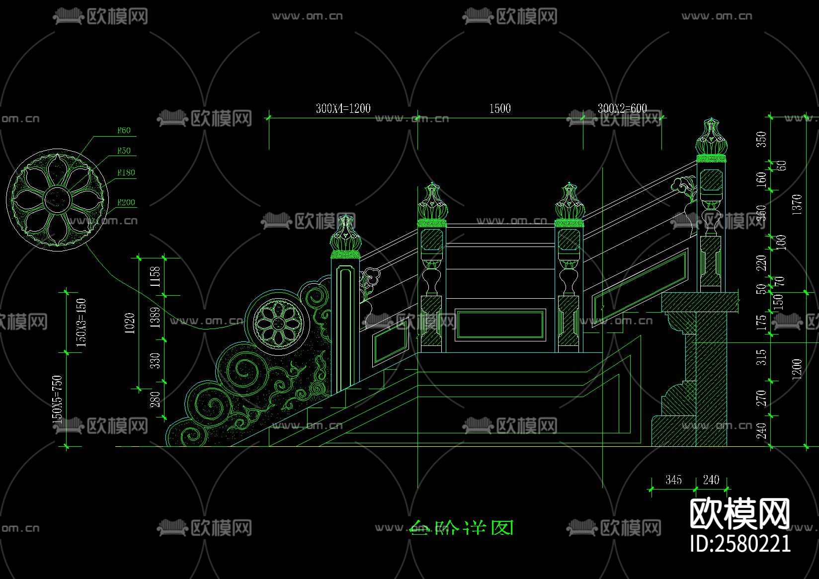 古建三姑殿大雄宝殿CAD施工图下载（渲染图5）