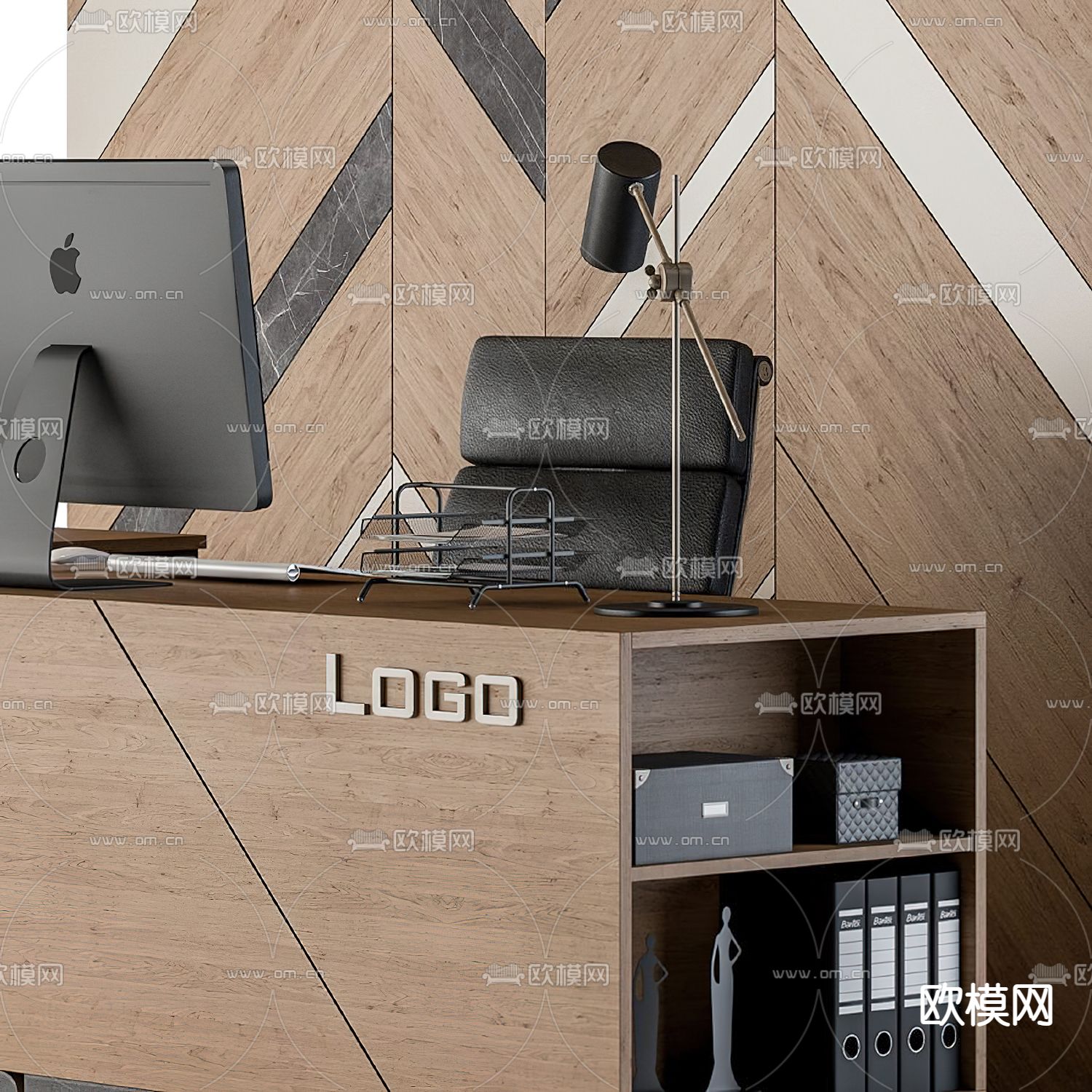 前台 接待台 服务台3d模型下载（渲染图3）