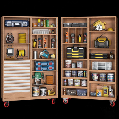  电锯工具箱 汽车修理箱su模型 