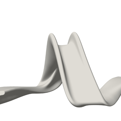  现代异形长凳 景观长凳su模型 