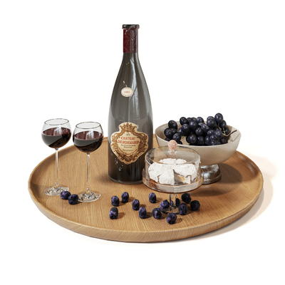  红酒 酒杯 葡萄su模型 