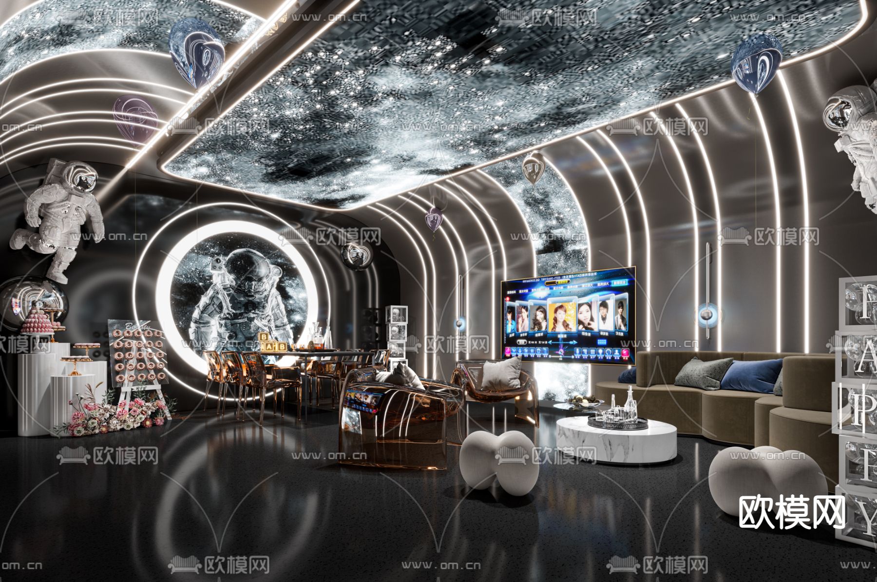 KTV包房 酒吧 夜总会3d模型下载