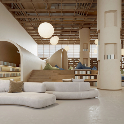  现代书吧su模型 