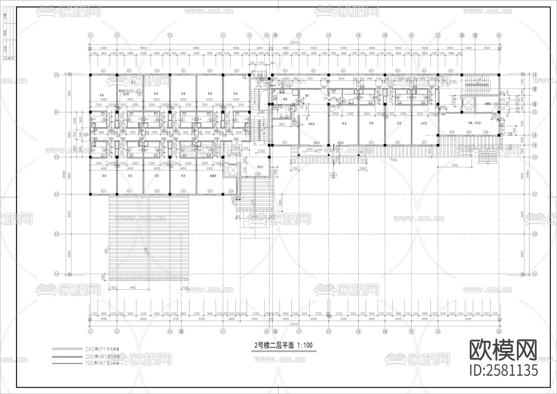 仿古宾馆全套建筑CAD施工图下载（渲染图2）