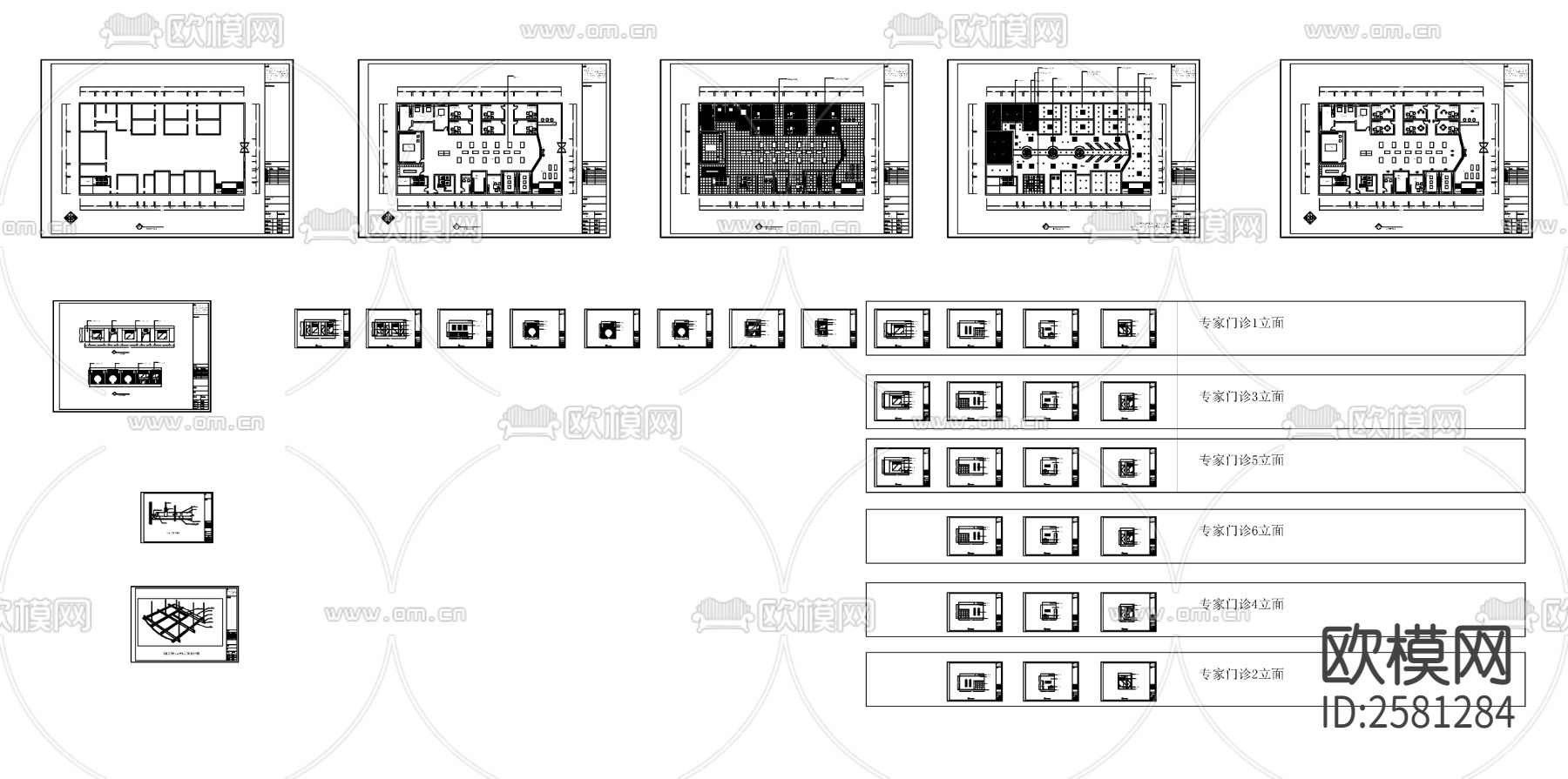 全套中医馆CAD施工图下载（渲染图5）