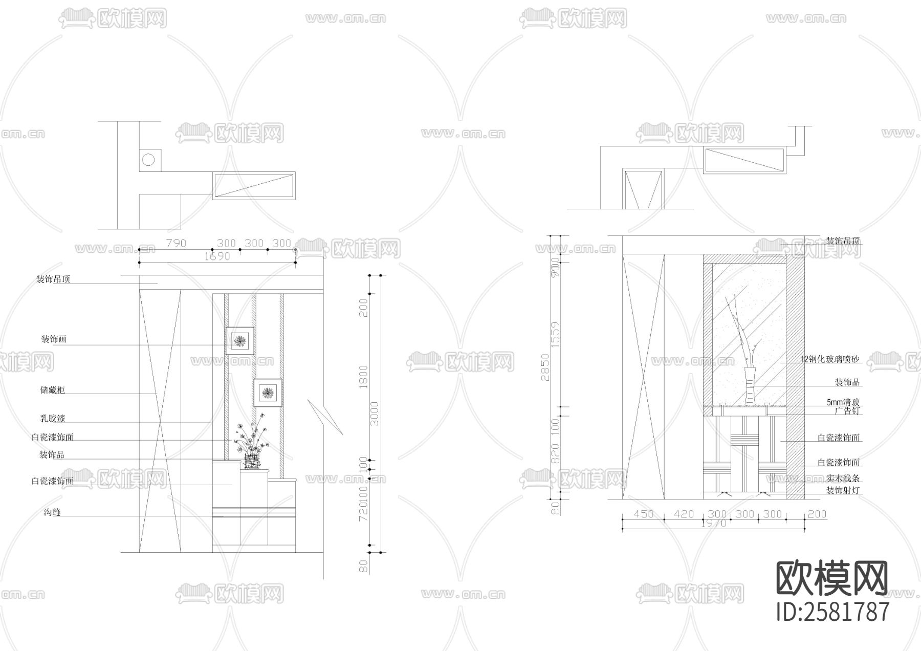 近百款鞋柜衣柜cad图库下载（渲染图8）