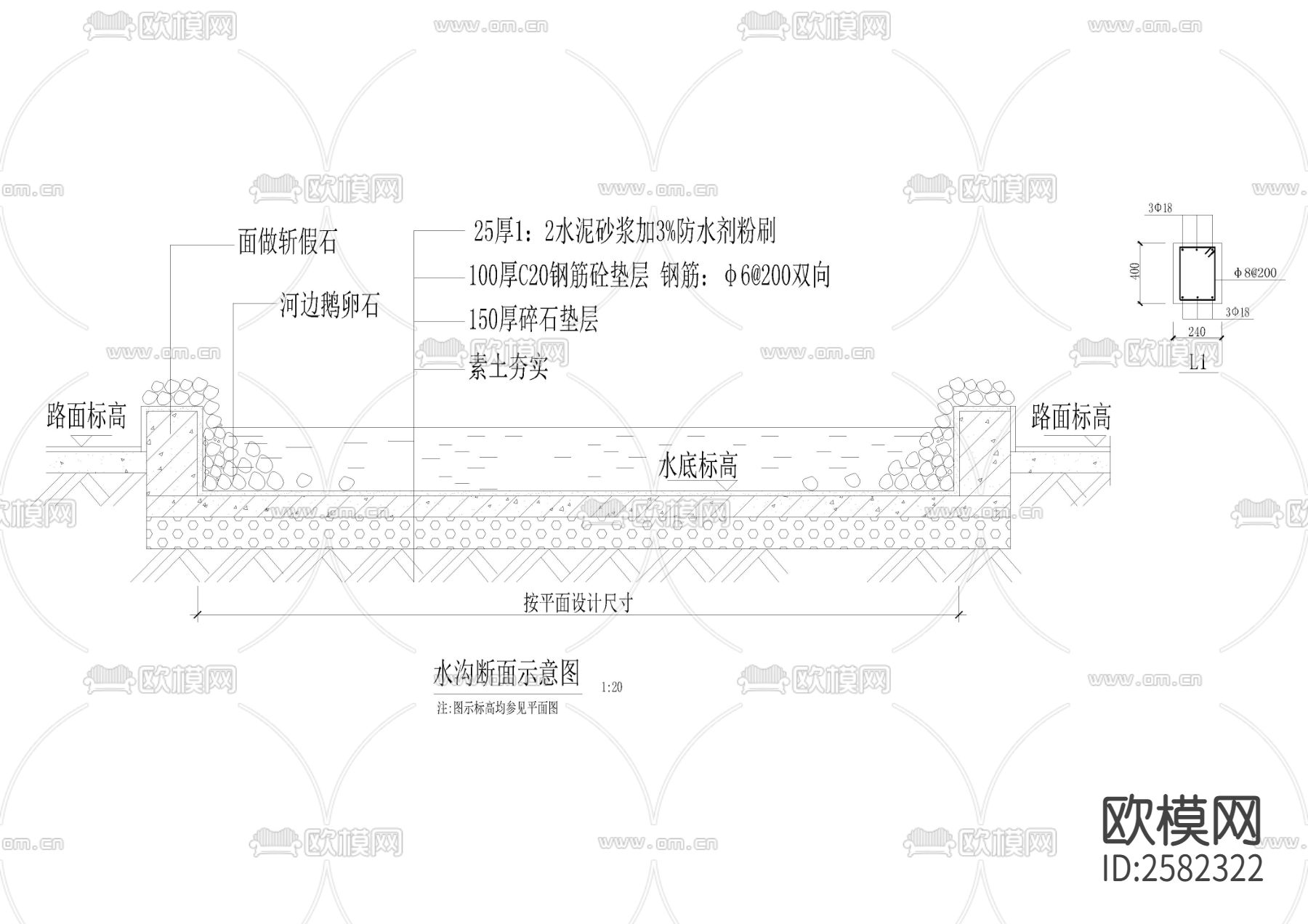 假山及水池节点大样下载（渲染图6）