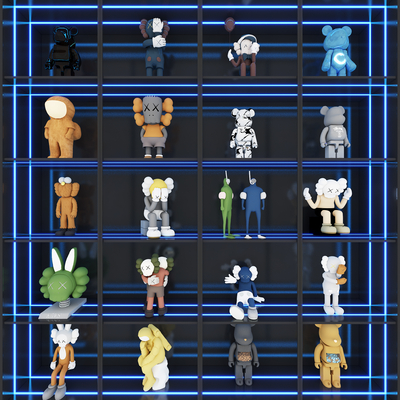  现代公仔 手办su模型 