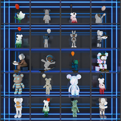  现代公仔 手办su模型 