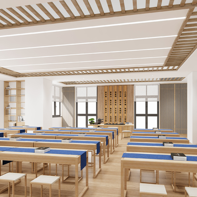  新中式茶艺室su模型 