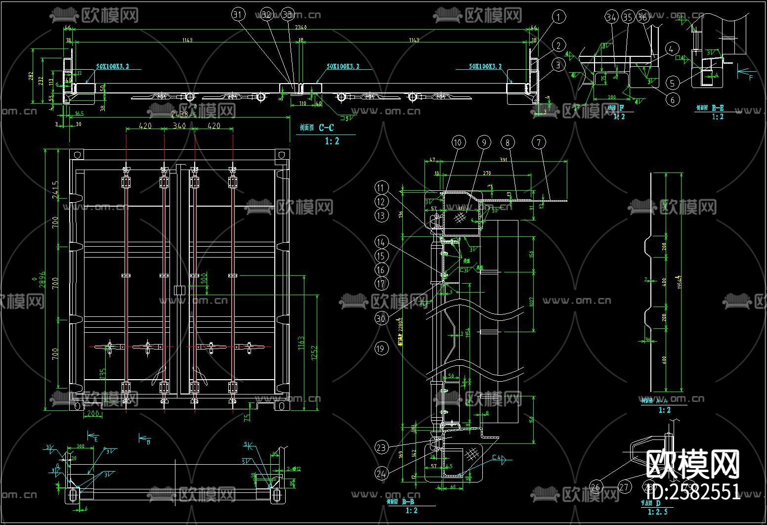 集装箱节点大样下载（渲染图10）