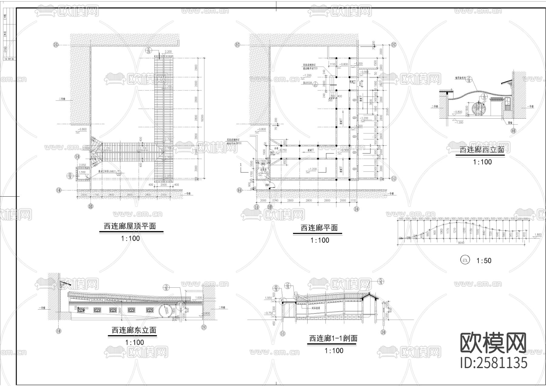 仿古宾馆全套建筑CAD施工图下载（渲染图3）