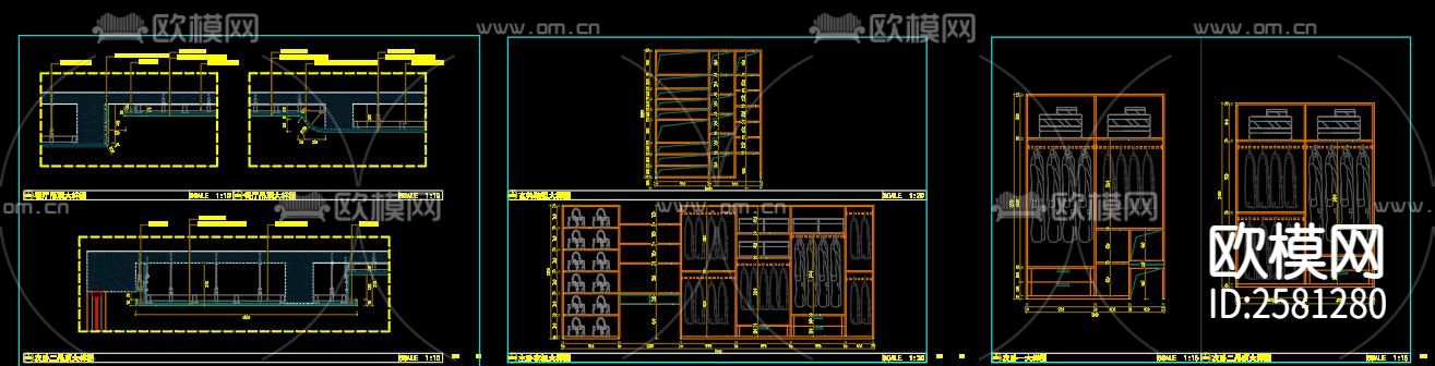 奶油风家装CAD施工图 效果图下载（渲染图10）