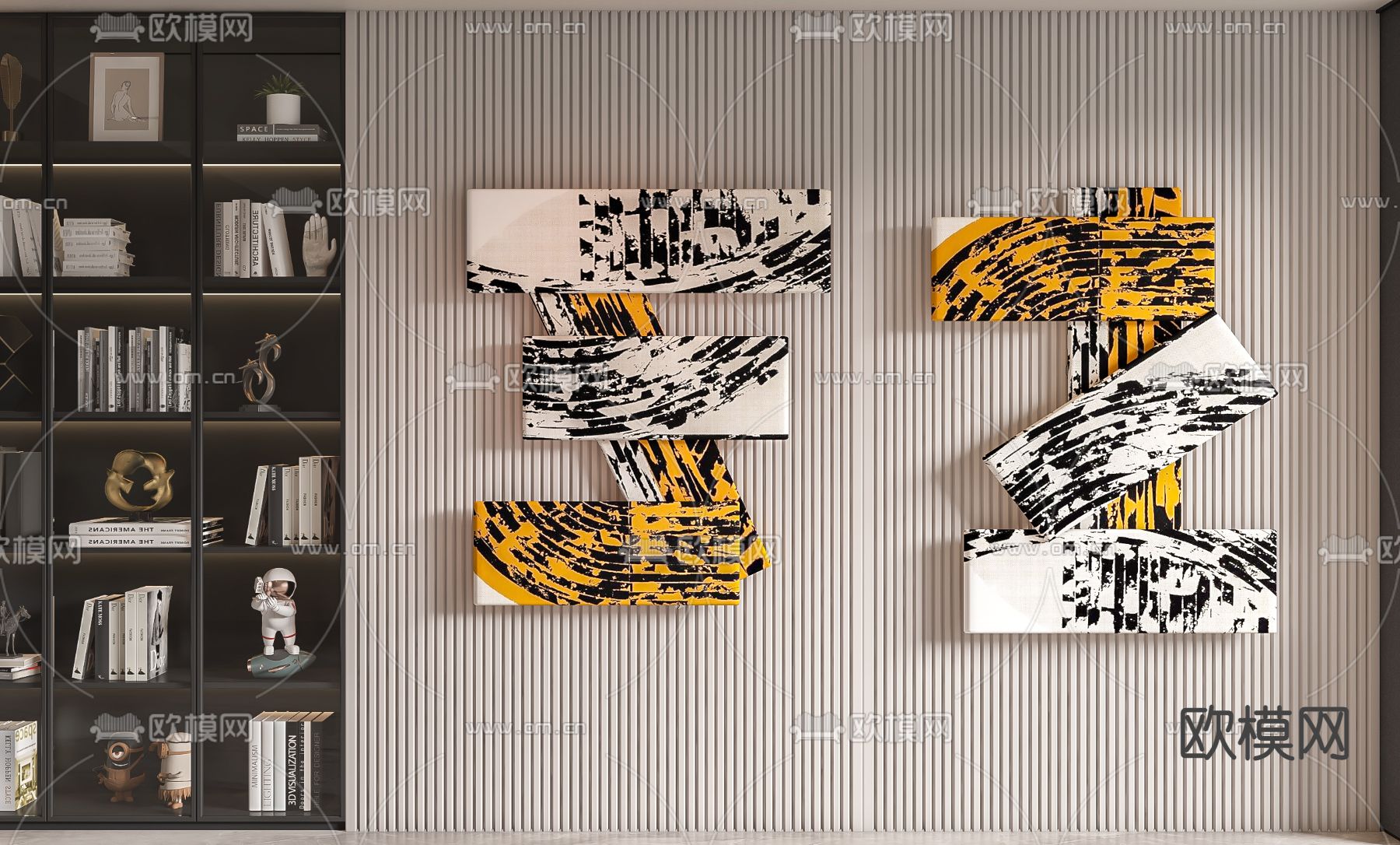 现代墙饰 挂饰3d模型下载