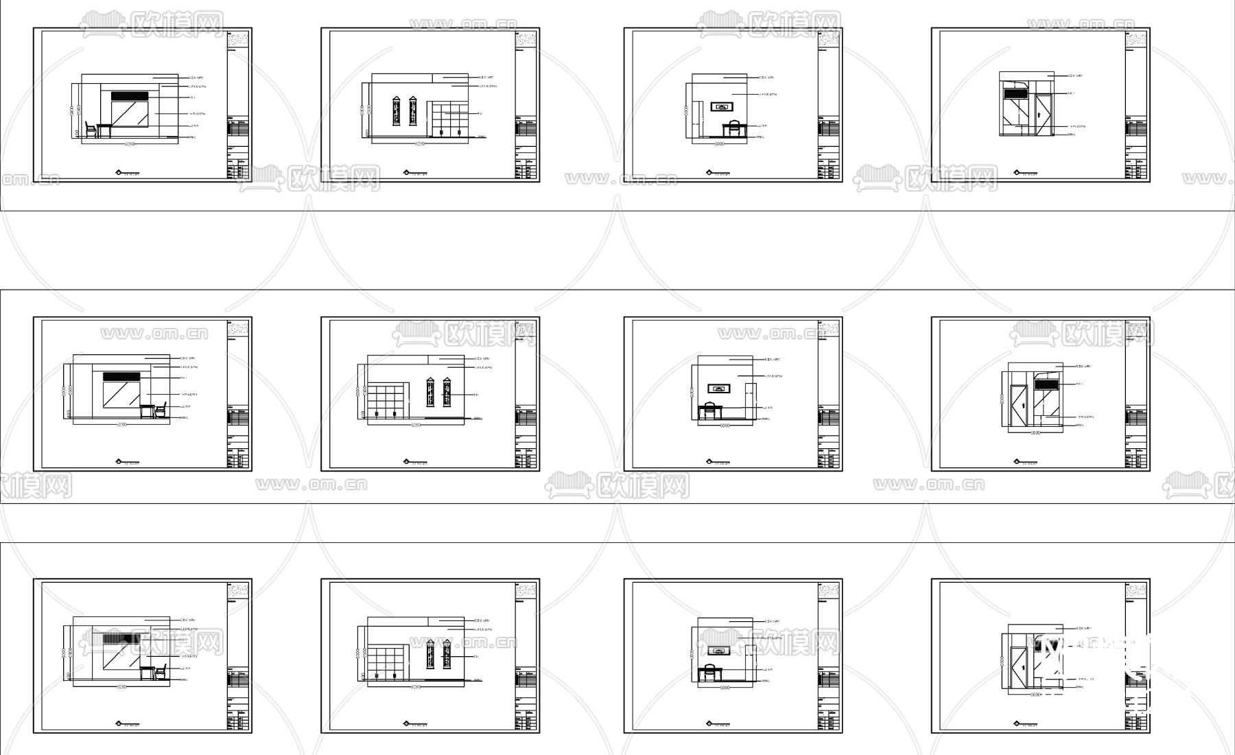 全套中医馆CAD施工图下载（渲染图6）