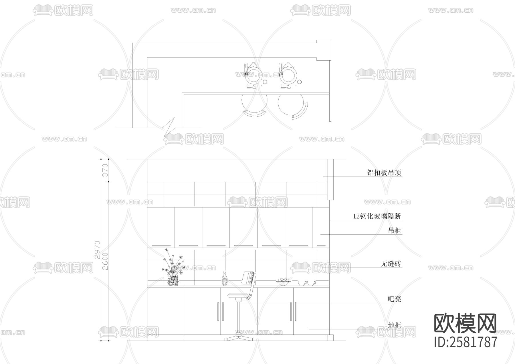 近百款鞋柜衣柜cad图库下载（渲染图9）