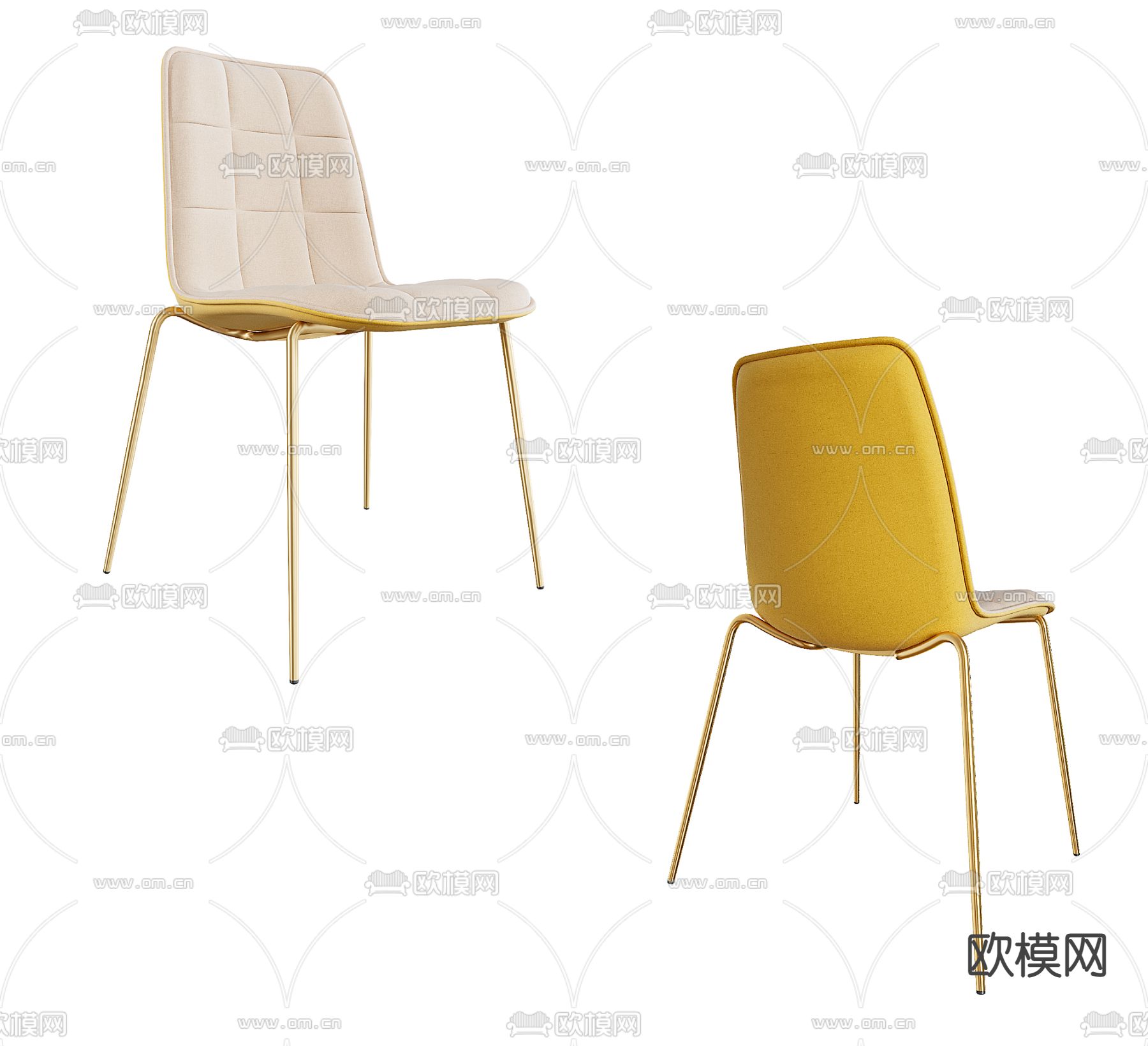 北欧椅子 餐椅3d模型下载