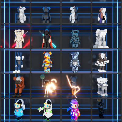  现代公仔 手办su模型 