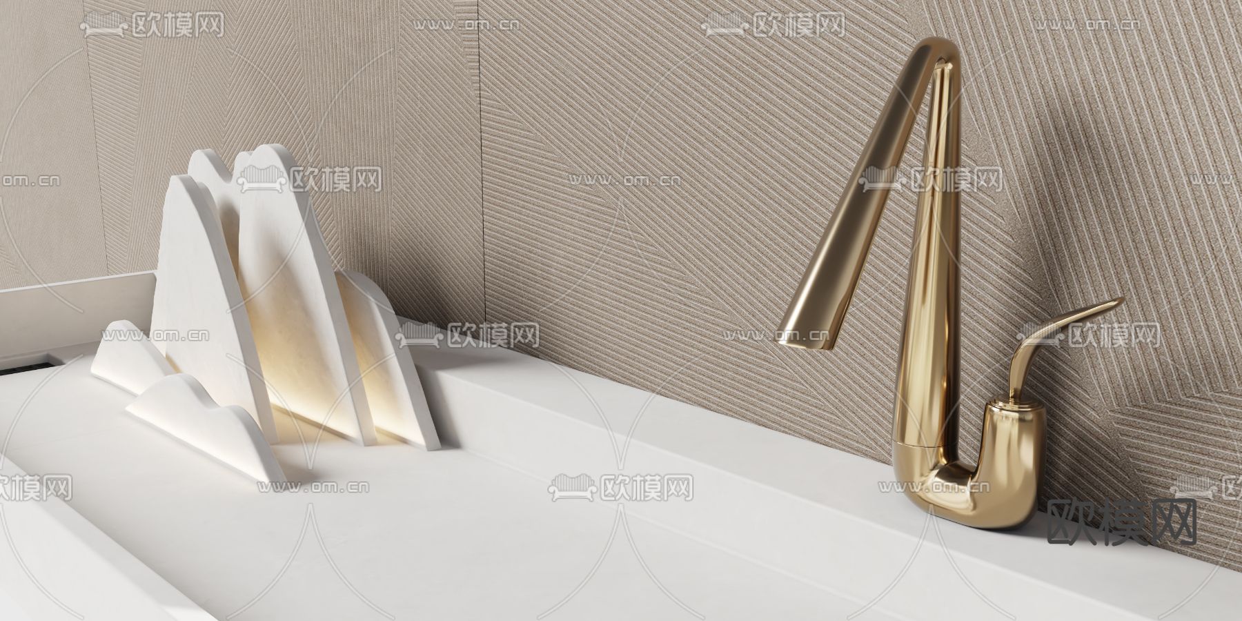 侘寂台盆 洗手台3d模型下载