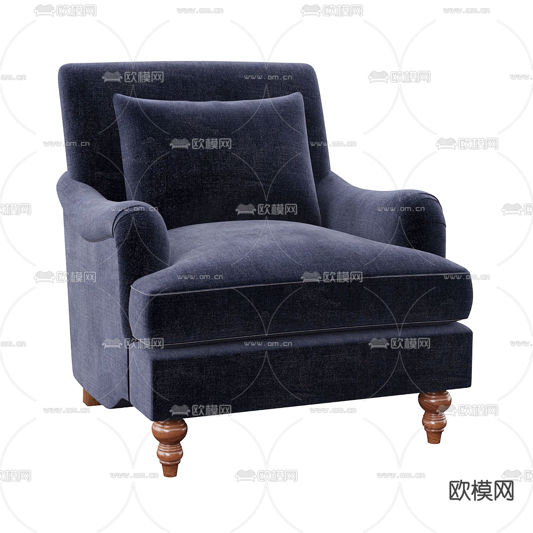 美式沙发 休闲沙发3d模型下载