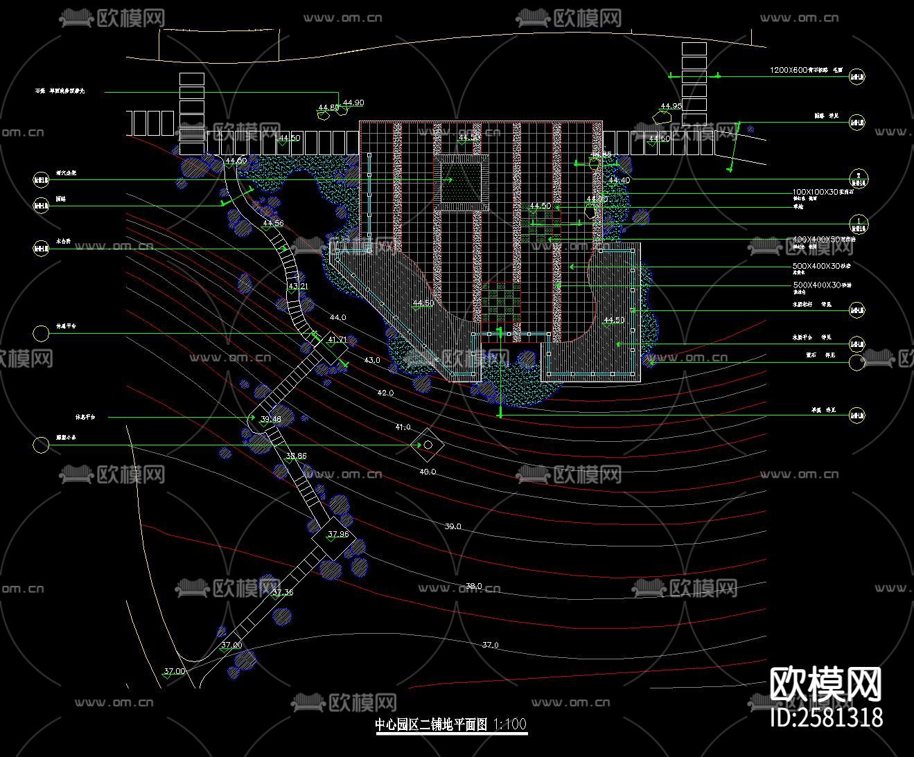 园路铺装节点大样下载（渲染图6）